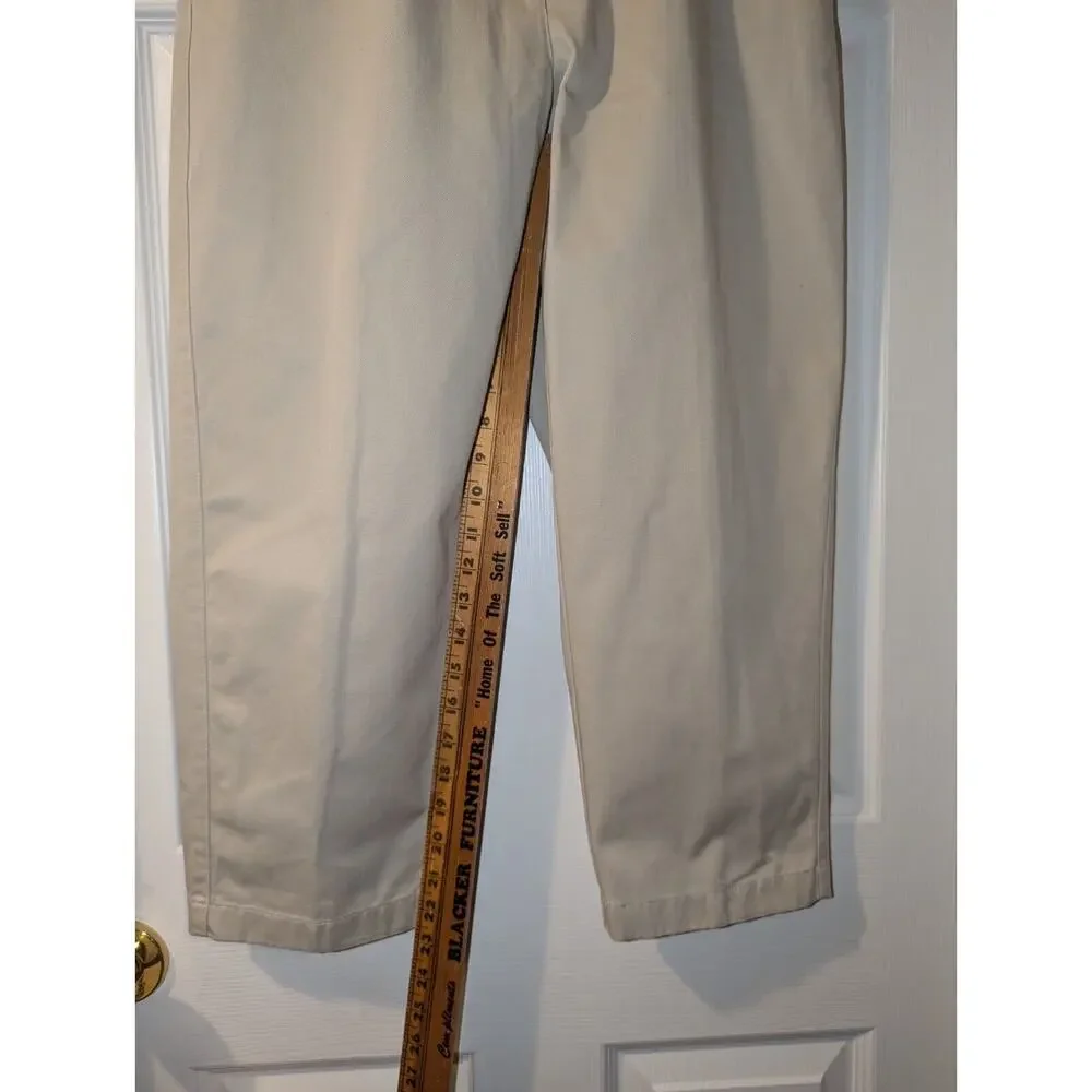 L.L. Bean Womens Pants 8 Regular Original Fit Khaki 100% Cotton EUC Bottoms - Picture 6 of 9